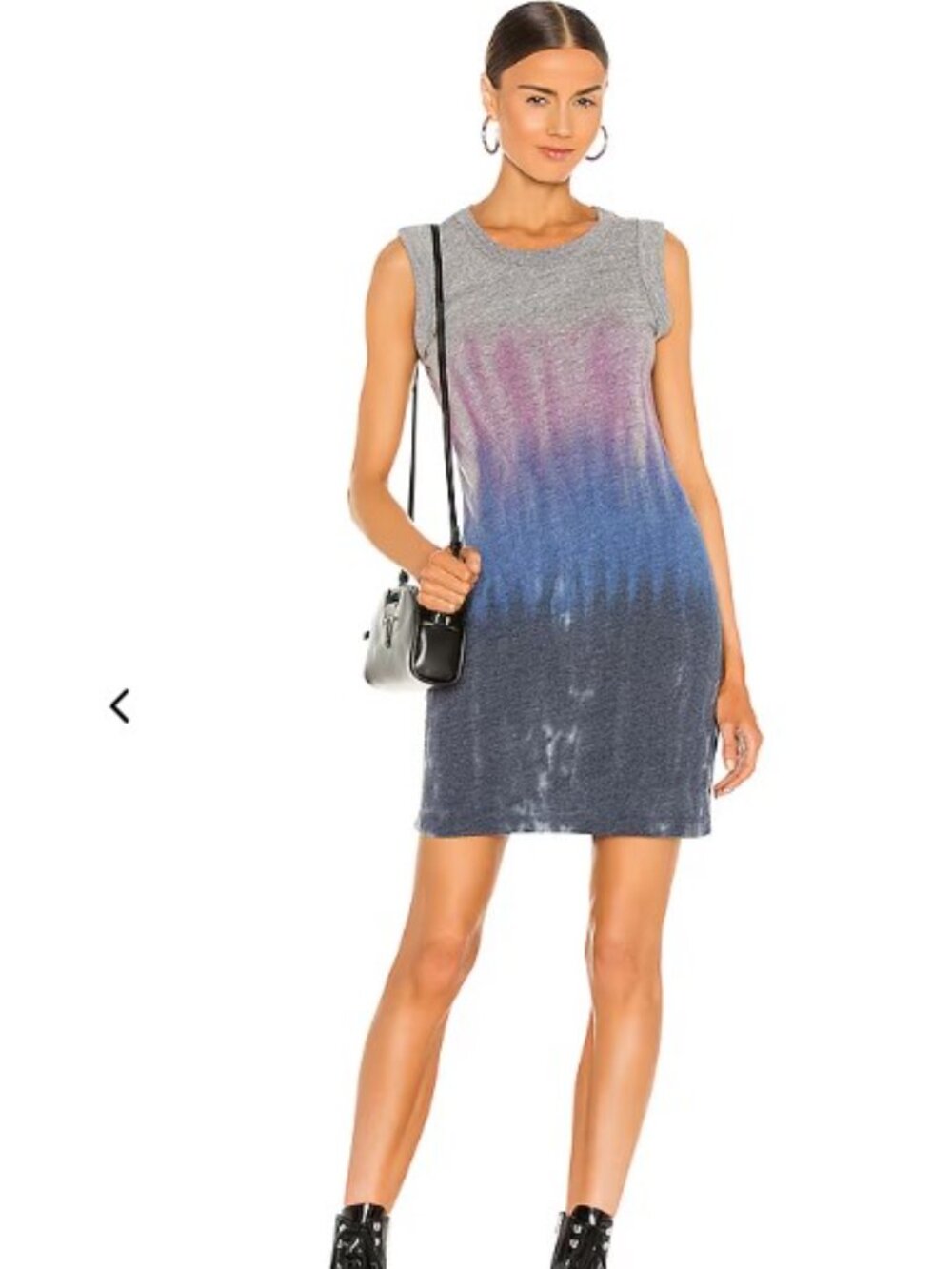 Chaser Ombre Dip-Dye Sleeveless Jersey Shift Dress | Size S